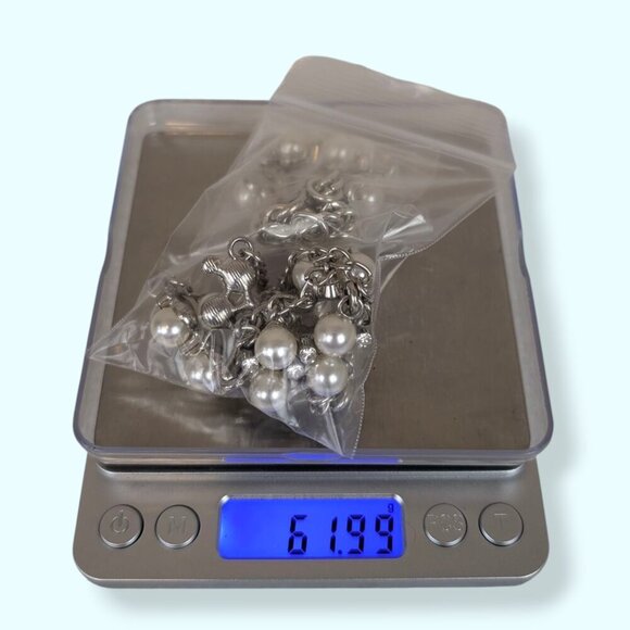 Faux Pearl & Rhinestone Cluster Demi Parure - Picture 9 of 9